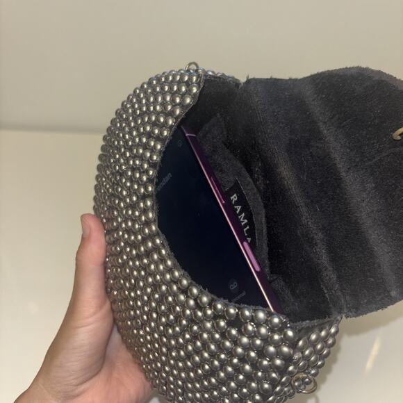 Ramla‎ Rockstar Purse Crossbody Bag Black Rare Handmade Msrp $250 NEW Studded - Picture 15 of 15